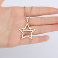 thumbnail image 3 of Vakki Custom Name Necklace 18K Gold Plated Personalized Hollow Star Stainless Steel Custom Nameplate Necklace Jewelry Gifts, 3 of 5
