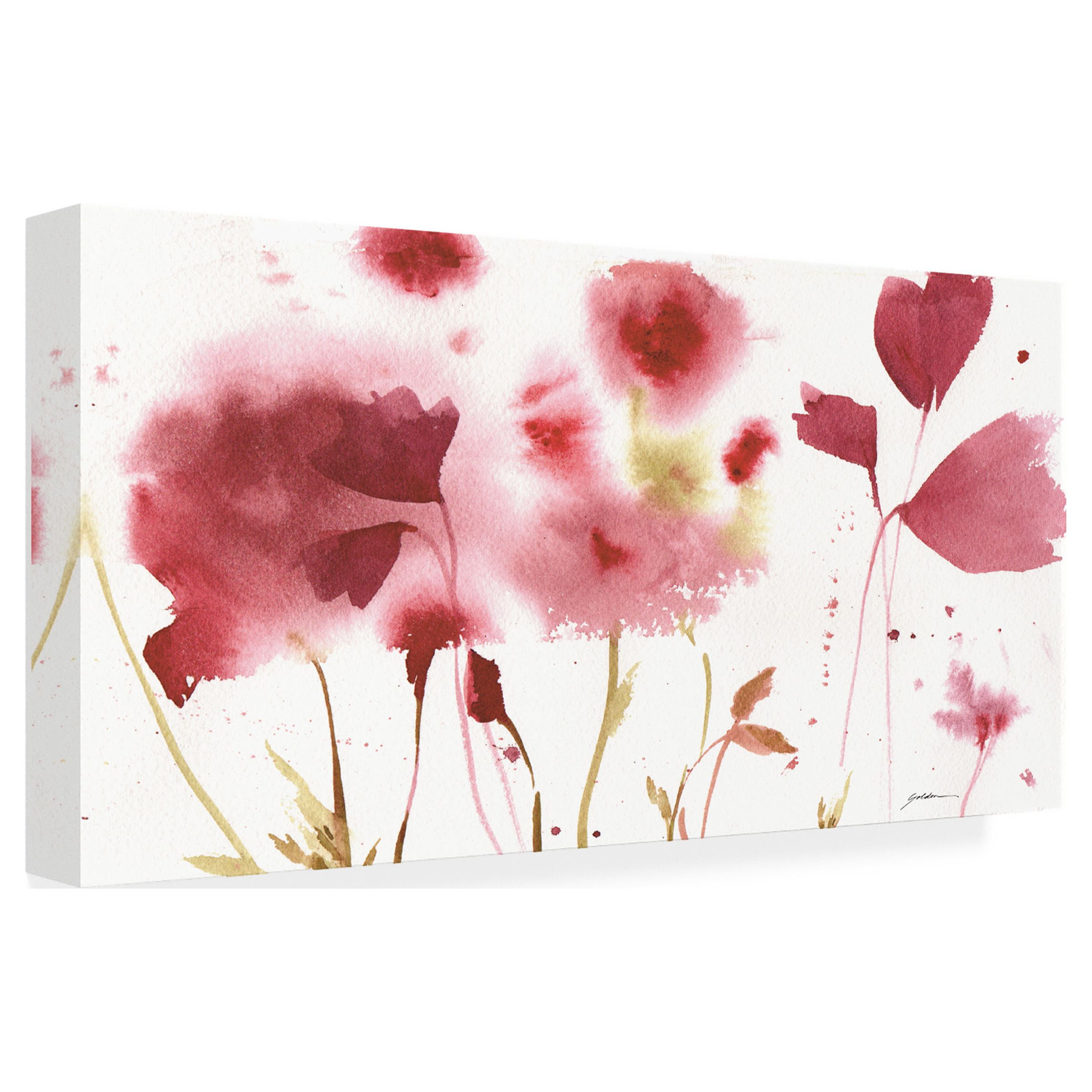 Sheila Golden 'Maroon Shadows' Canvas Art