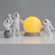 thumbnail image 1 of Estatuilla Colco de astronauta 4 piezas Amarillo plateado, 1 of 7