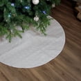 thumbnail image 5 of Northlight Quilted Hexagon Pattern Christmas Tree skirt - 48" - White, 5 of 5