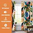 thumbnail image 5 of Colorful Tropical Plant Curtains Abstract Palm Leaf Window Treatments Decor Boho Jungle Toucan Birds Grommet Room Darkening Curtain for Kids Bedroom,Living Room,Art Gallery-42"W x 84"L (Pack of 2), 5 of 7