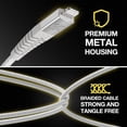 thumbnail image 3 of Scosche HDi3B4WT-SP Strikeline Heavy-Duty Premium MFi Certified Fast Charging Cable and Data Transfer, 4 ft. Braided USB-A to Lightning Charger Cord Compatible with Apple iPhone and iPad (White), 3 of 7