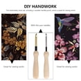 thumbnail image 4 of MasteelfCA 2pcs Wooden Handle Punch Needle Threader Knitting Pen DIY Tools(Golden, Silver), 4 of 7