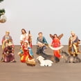thumbnail image 2 of Figuras de Belén de 11 Uds., adornos navideños artísticos de pesebre de Jesús, conjunto de pesebre colorido, adornos para mesa centro de mesa y, 2 of 8