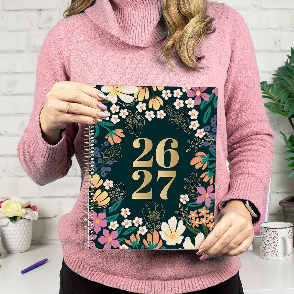 bloom daily planners 2026-2027 Academic Planner, 13 Month Monthly & Weekly, 8.5" x 11" Soft Cover, Stickers Included, Blooming Wildly