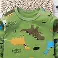 thumbnail image 5 of HCNTES Toddler Baby Boy Loungewear Clothes Kids Soft Warm Spring Fall Winter Outfits for Little Boys Pajamas Sleepwear Outfits Set(Green,1-2 Years), 5 of 6