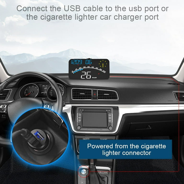 HUD HEAD UP Display UBS Interface Speedometer Overspeed Reminder