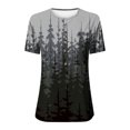 thumbnail image 4 of Mujer Verano Casual Manga Corta Camiseta Botón Cuello Redondo Jersey Blusa Tops OAVQHLG3B Store  lin121212, 4 of 5