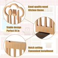 thumbnail image 3 of HEIBINDecorative Kitchen Bookends, Wooden Cookbook Bookends Kitchen Counter Decor Fork Knife Spoon Wood Book Shelf for Office Home Files, 3 of 7