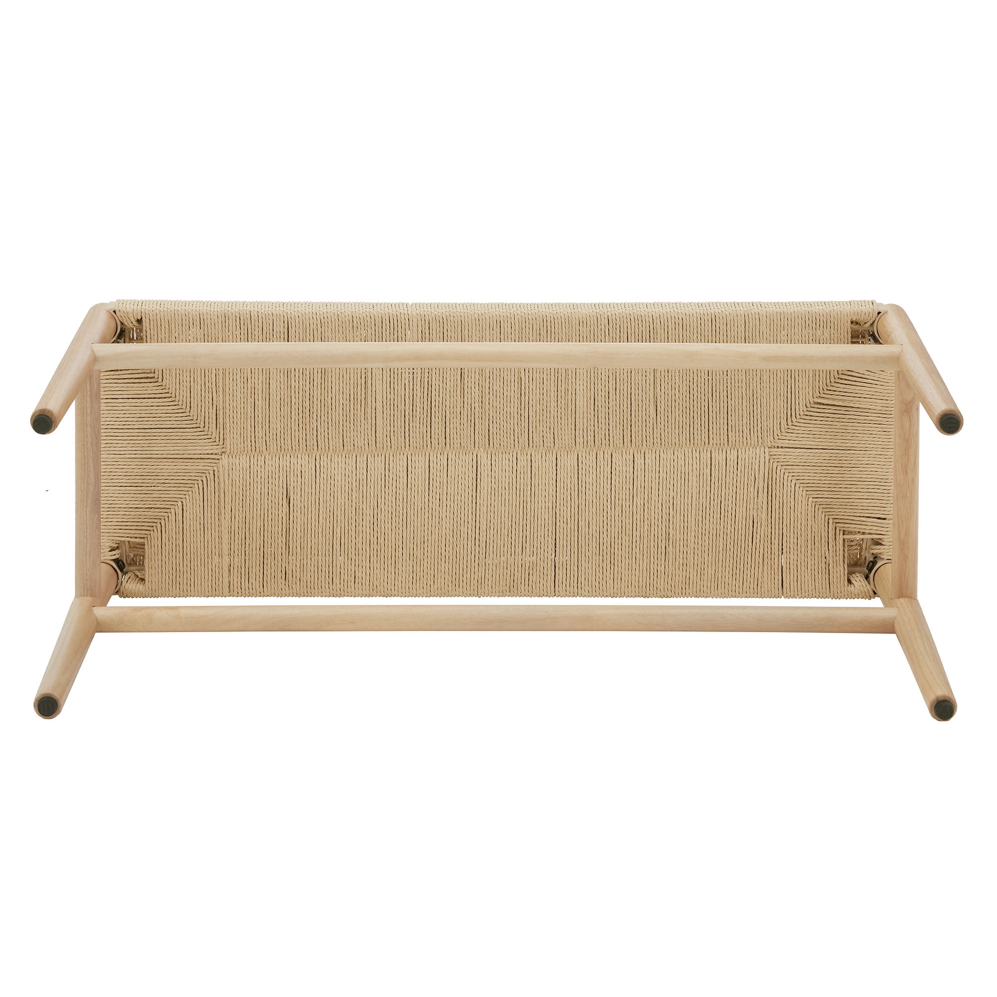 Weston Home Rovinj Solid Wood Bench with Weave Rope