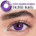 thumbnail image 1 of UYAAI-lentes de contacto para Halloween, lentes de Color púrpura para Cosplay, 1 par, Anime, estudiantes, año, 14,5mm, 1 of 4