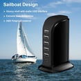 thumbnail image 2 of Charger Block 6 in 1 Upoy, 40W USB C Charger 3A, Charging Hub with 5 USB Ports(Shared 6A) for Multiple Electronics, USB Charging Station Multiports, Universal Desktop Phone Charger Travel Ready, Black, 2 of 5