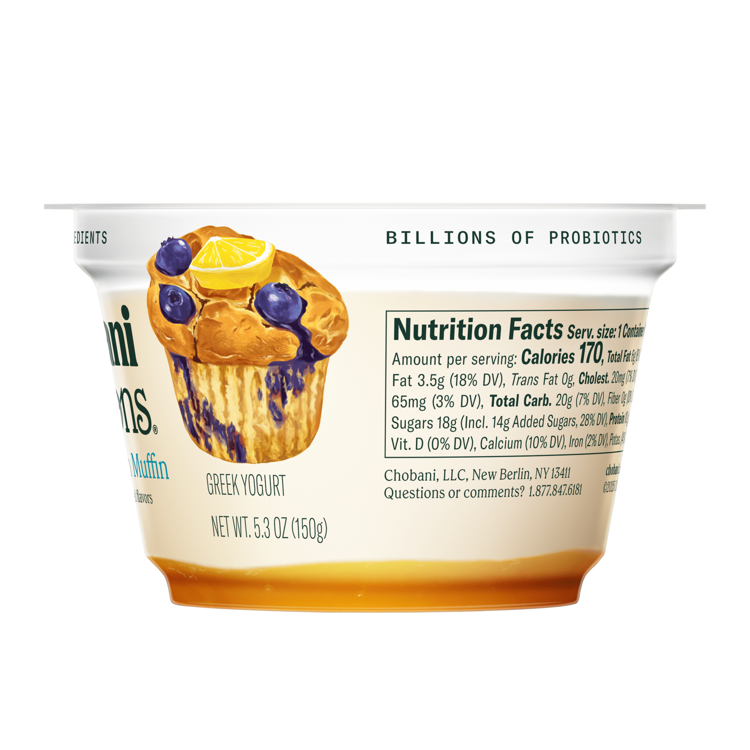 Chobani Creations Blueberry Lemon Muffin 5.3oz