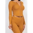 thumbnail image 3 of Ribbed Long Sleeve Top with Zip Front & Leggings Ensemble, 3 of 9