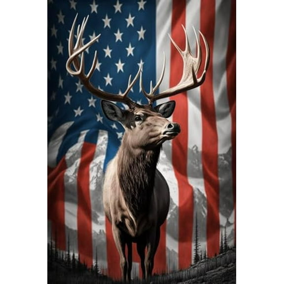 wooden puzzle Deer in Front of an American Flag Intelligent Game Fit togather a magic Art for home Decoration or Prensent 500 pieces