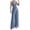 Blue, variant on Women's Dressy Outfits Set V Neck Blazer Vest and High Waist Wide Leg Pants Elegant Business Office 2 PC Sets Pink S