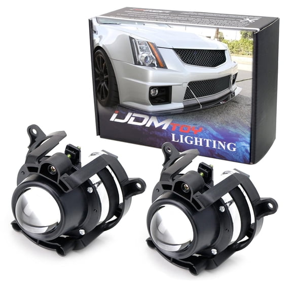 OEM-Spec Projector Lens Fog Light Assemblies Kit w/ H11 Halogen Bulbs, For 2008-2015 Cadillac CTS, 2008-2012 Chevrolet Malibu, etc