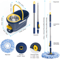 thumbnail image 4 of SUGARDAY Spin Mop and Bucket System with Wringer Set for Floors Cleaning,Yellow, 4 of 7