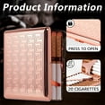thumbnail image 2 of Fashionable and Practical Vintage Metal Cigarette Case for 84mm (King Size) 20pcs, RFID Credit Card Wallet (Rose), 2 of 7