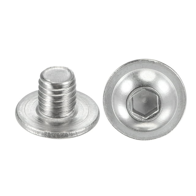Unique Bargains M8x10mm 304 Stainless Steel Flanged Button Head Socket Cap Screws 50 Pack
