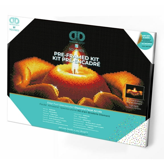 Diamond Dotz Daily Prayer - Pre-Framed Kit Religious Diamond Painting Kits for Adults - Diamond Art Kits a Relaxing Creative Craft Kit with Dotz Gems 12.2"x16.1"