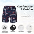 thumbnail image 3 of Fotbe Nautical Style Sailboat Men’s Swim Trunks Quick Dry Swim Shorts Board Shorts with Mesh Lining-X-Large, 3 of 9