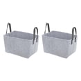 thumbnail image 1 of Advancent Bolsa organizadora de fieltro, cesta portátil, bolsa de almacenamiento de tela, organizador de dormitorio, papelera, cesta para maletero de gris 2piezas Advancent CBP151844, 1 of 6