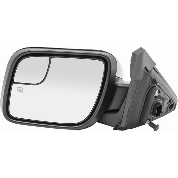 Rear View Mirror, For 2016-2019 Ford Explorer, Direct Replacement Fully Compatible, Blind Spot Monitoring, Adjustable Angle, Heated Rear View Mirror, Black (Driver Side)