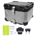 thumbnail image 2 of Aluminum Alloy Motorcycle Top Case 55L Waterproof with Safety Lock Helmet Storage for Scooters and Motorcycles, 2 of 7