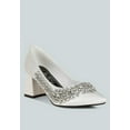 thumbnail image 2 of Abatina Satin Diamante Embellished Pumps, 2 of 11