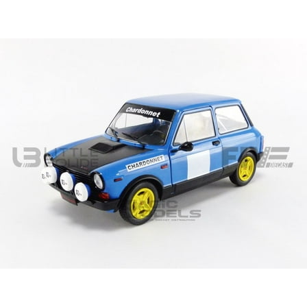 1980 Autobianchi A112 Abarth Blue "Chardonnet" Rally Car 1/18 Diecast Model Car by Solido