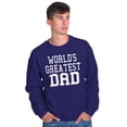 thumbnail image 5 of Father's Day World's Greatest Dad Men's Crewneck Sweatshirt Brisco Brands M, 5 of 6