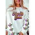 thumbnail image 2 of Festive Graphic Sweatshirt for Mardi Gras - Soft and Stylish Beige Design | [ZhiHiMeRi] | (US 16-18)XL, 2 of 5