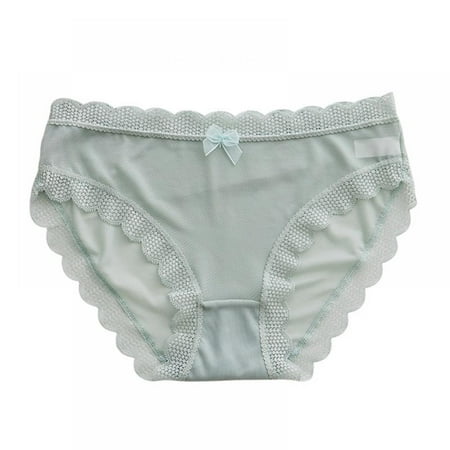 

Womens Underwear Invisible Seamless Bikini Lace Underwear Half Back Coverage Panties