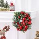 thumbnail image 4 of Guirnalda de bolas navideñas de imitación de ratán para colgar en la puerta principal, guirnalda de ratán para fiestas navideñas y jardines., 4 of 9