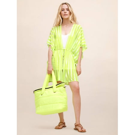Scoop Women's Stripe Kimono Cardigan with Tie Front