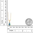 thumbnail image 6 of Gem Stone King 14K Yellow Gold Mercury Mist Mystic Topaz and White Lab Grown Diamond Pendant Necklace for Women | 1.06 Cttw | Gemstone November Birthstone | Pear Shape 8X5MM | With 18 inch Chain, 6 of 6