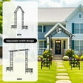 thumbnail image 5 of Tcbosik Metal Garden Arbor with Planter Boxes, 77.5"H Outdoor Lawn Arch for Climbing Plants, Roses, Vines, 68.1" - 94.3" Width Adjustable Wedding Archway Party Decor for Lawn, Patio, Backyard, Black, 5 of 8