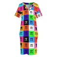 thumbnail image 3 of Vestido holgado con bolsillos para mujer ropa elegante promoción tendencia color block happy pi day, 3 of 6