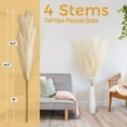 thumbnail image 6 of Soonbuy 4 PCS 44" Natural Dried Pampas Grass Bouquet,Boho Home Decor Bouquet, Phragmites Dried Flowers,Bouquet for Wedding Floral Arrangements Home Decorations, 6 of 7