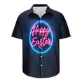 thumbnail image 5 of DDAPJ pyju Mens Easter Hawaiian Shirt Funny Bunny Printed Casual Button Down Shirts Novelty Holiday Party Shirt Sales of Today Navy XL, 5 of 6