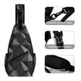 thumbnail image 3 of Full Print Chest Bag 8×15in Outer Large Bag On Both Sides Of Mesh Bag Inside Pocket Design Sponge Pad Shoulder Strap Dark Gray Geometric Patterns_1 (2), 3 of 8