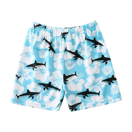 

crtigd Toddler Boys Girls Cartoon Floral Printed Sport Shorts Kids Beach Shorts