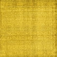 thumbnail image 1 of Ahgly Company Machine Washable Indoor Square Abstract Yellow Contemporary Area Rugs, 6' Square, 1 of 4