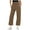 Coffee, variant on Efsteb Womens High Waist Casual Solid Color Sweatpants with Drawstring and Functional Pockets for Fall and Winter Khaki XL