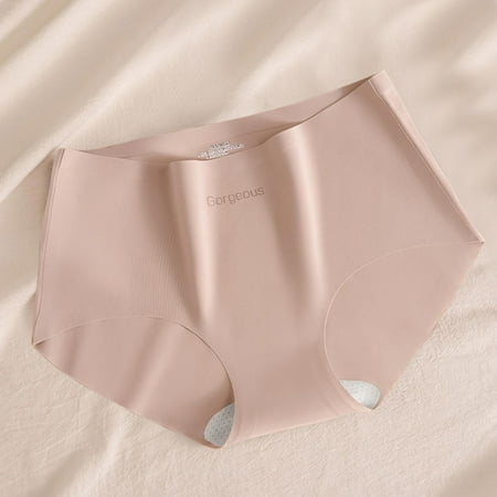 Up to 60% OFF  Womens Seamless Underwear  Thin Mid Waist  Non Hip  Comfortable Material  Soft Seamless  for Daily Wear  Breathable  Seamless Design  Plus Size Tops for Women | Beige M  Sopatenor
