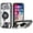 Classy Marble on Black, variant on GSA Marble Magnetic Ring Stand Hybrid Case For iPhone XR (6.1") Blue Pink