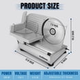 thumbnail image 4 of CUSIMAX Electric Deli Meat Slicer – Dual 7.5″ Removable Stainless Steel Blades & Adjustable 1–15 mm Thickness with Detachable Food Carriage, Perfect for Home Cutting Meat, Cheese & Bread, 4 of 6