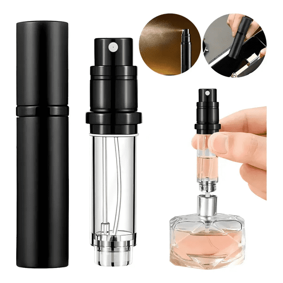 Atomizador Perfume,mini Botella Viaje,recargable Dispensador Xtellar negro