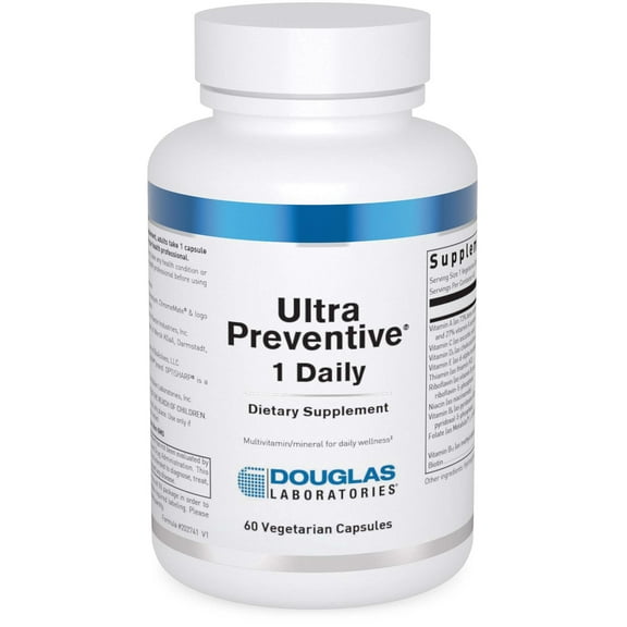 Douglas Laboratories Ultra Preventive 1 Daily | Multivitamin and Mineral Supplement to Support Energy Production, Immune Function, and Overall Health* | 60 Capsules